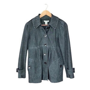 Kenar Sport, Gray Denim Pleated‎ Blazer Jacket